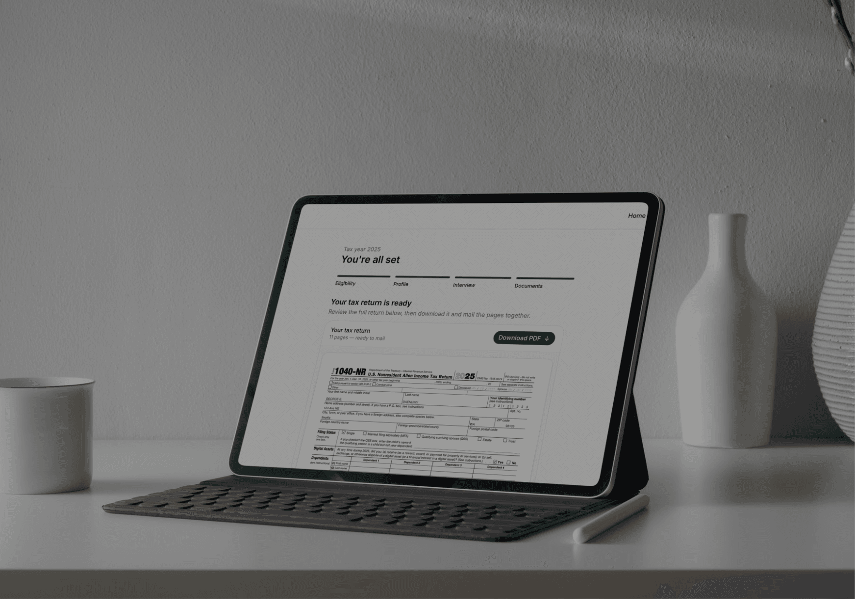 TaxBuddy — your completed 1040-NR ready to download